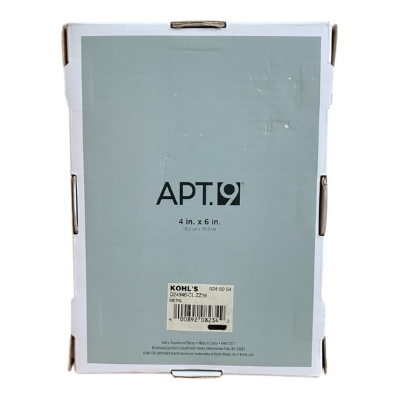 NIB Photo Frame Apt.9 Silver Metal Frame Rectangular Tabletop Picture Frame - Picture 3 of 3